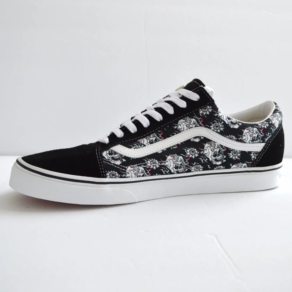 vans old skool skull black white sneaker shoes men size 13 new - Picture 3 of 4